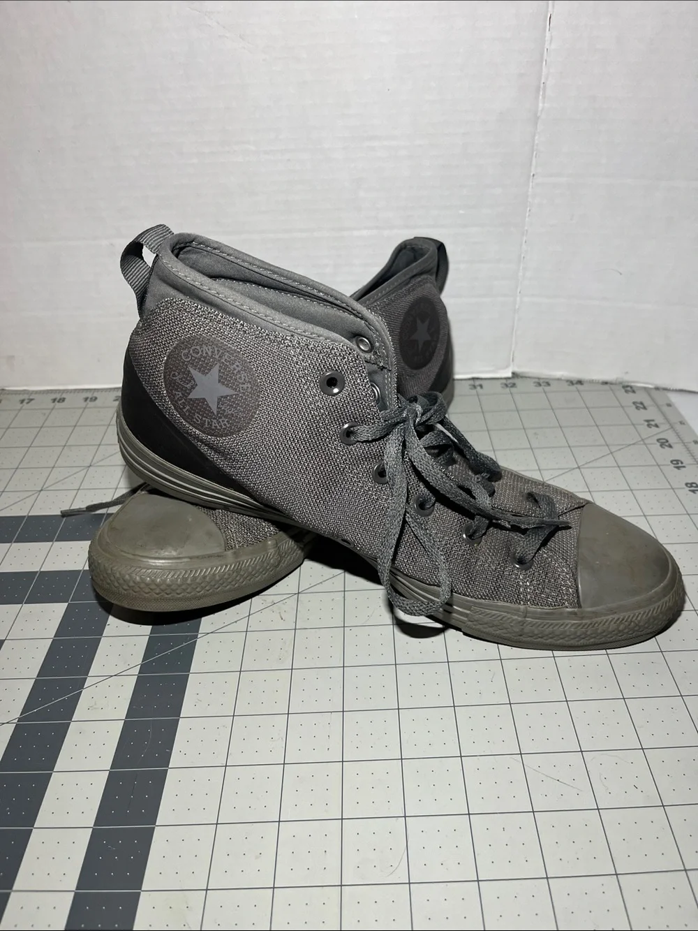 Converse Gray High-Top Canvas Sneakers